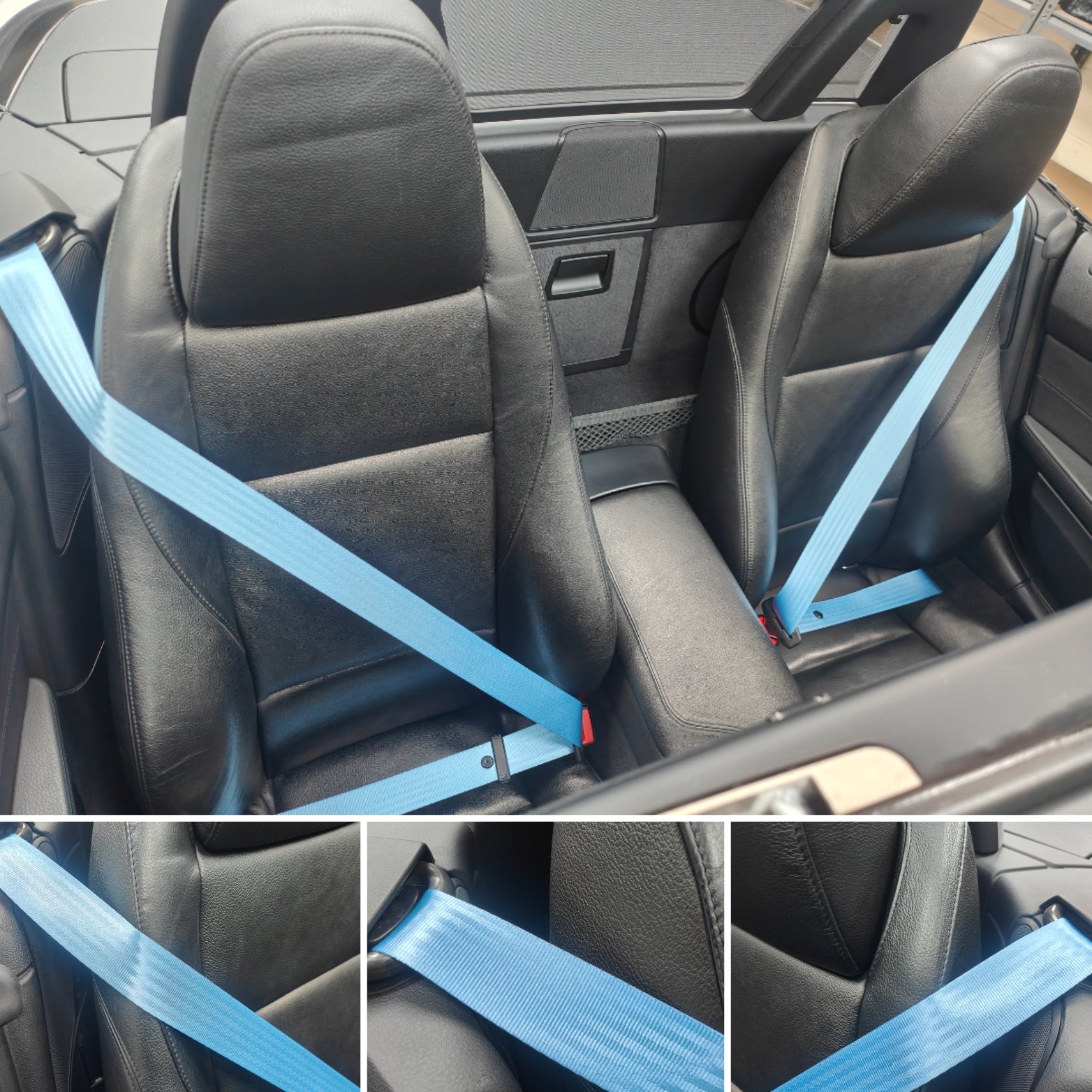 BMW E89 Z4 CONVERTIBLE SEAT BELT RE-WEBBING SERVICE - REMOVAL, RE-WEB & REFIT